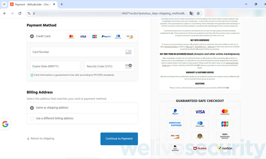 alerta pagina falsa jbl descuentos 6